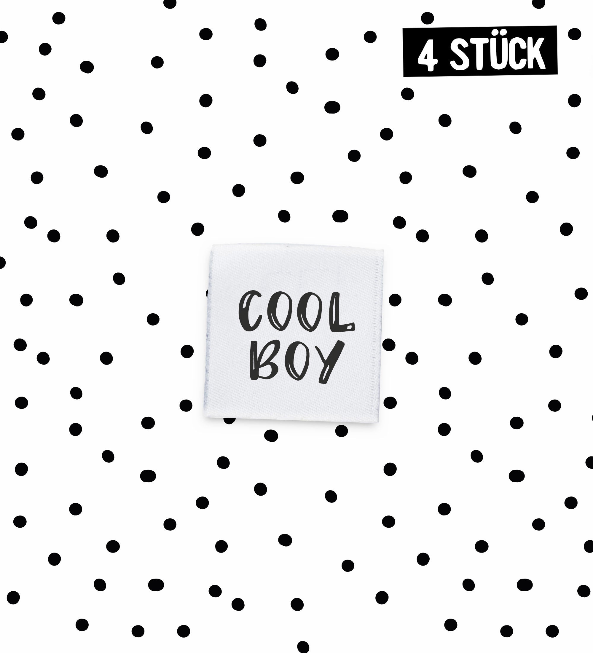 Mini-Weblabel *cool boy* - 4er Pack