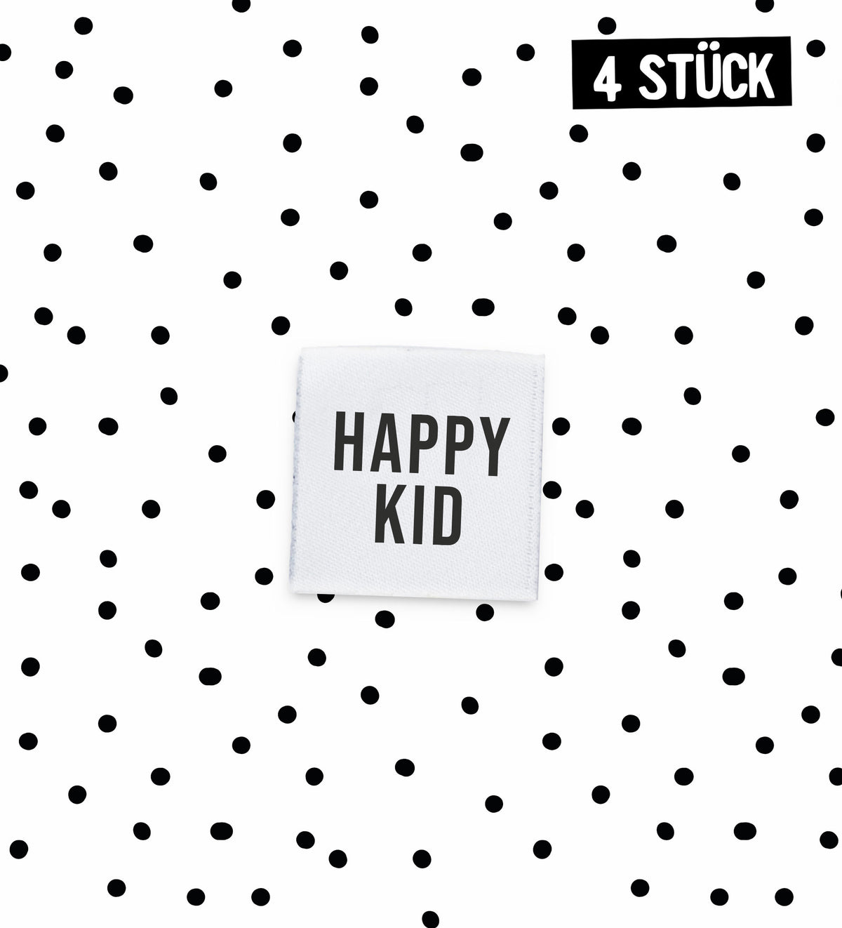 Mini-Weblabel *happy kid* - 4er Pack