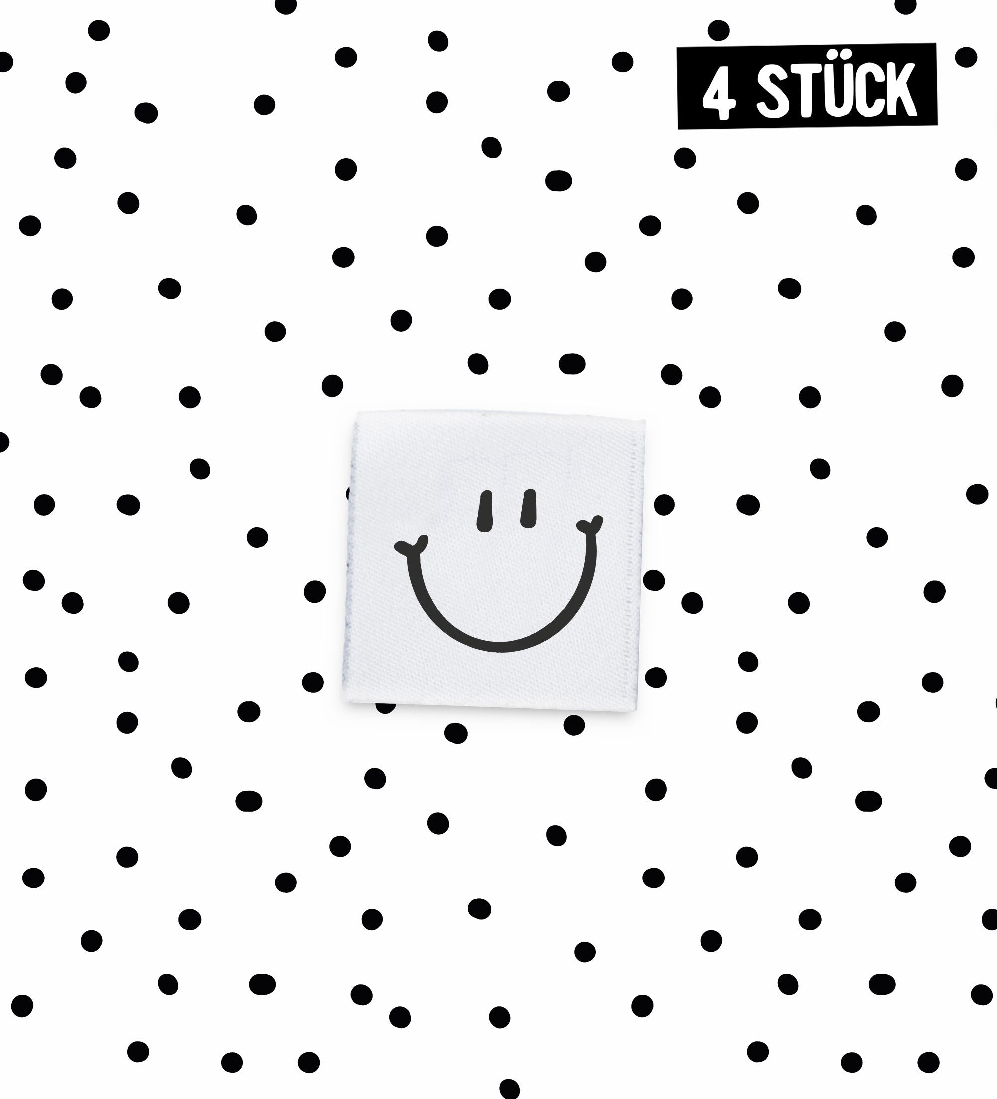 Mini-Weblabel *Smile* - 4er Pack