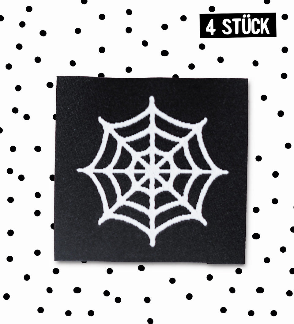 Weblabel *Spinnenweben* - 4er Pack