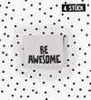 Weblabel *be awesome* - 4er Pack