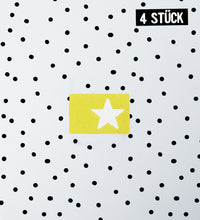 Weblabel Stern *Gelb* - 4er Pack