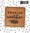 Kunstlederlabel - Sweater Weather *iron-on*