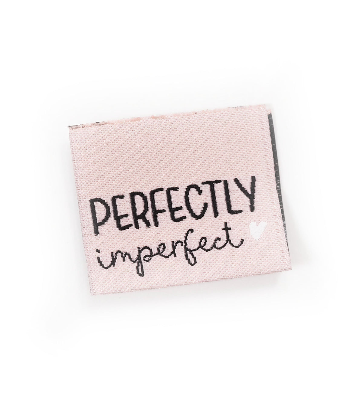 Klapp-Weblabel *perfectly imperfect* rosa - 4er Pack