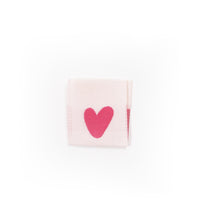 Klapp-Weblabel *herz* rosa/pink - 4er Pack