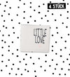 Klapp-Weblabel *little love * - 4er Pack