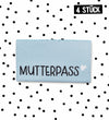 Klapp-Weblabel *Mutterpass* Blau - 4er Pack