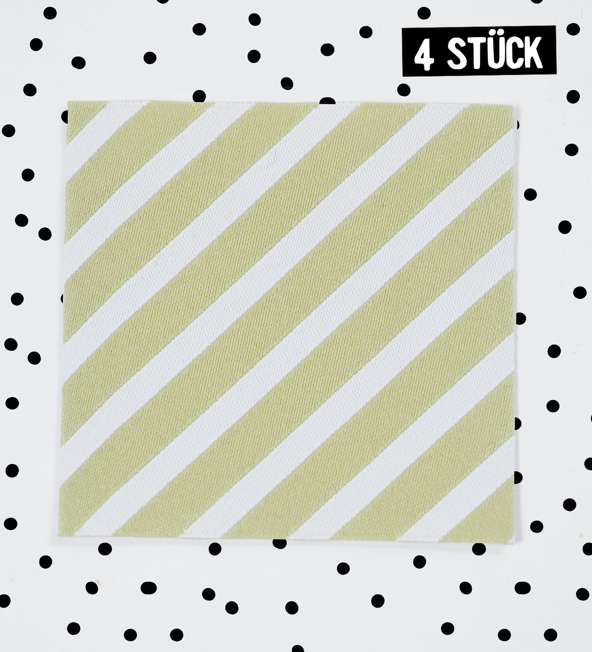 XXL-Weblabel *Stripes Grün* - 4er Pack