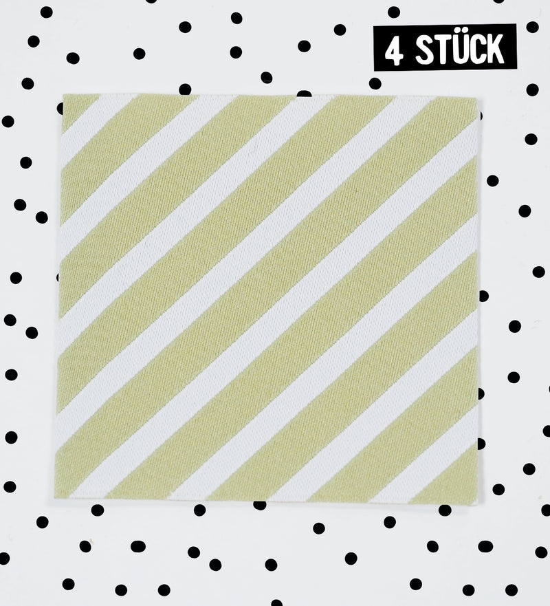 XXL-Weblabel *Stripes Grün* - 4er Pack