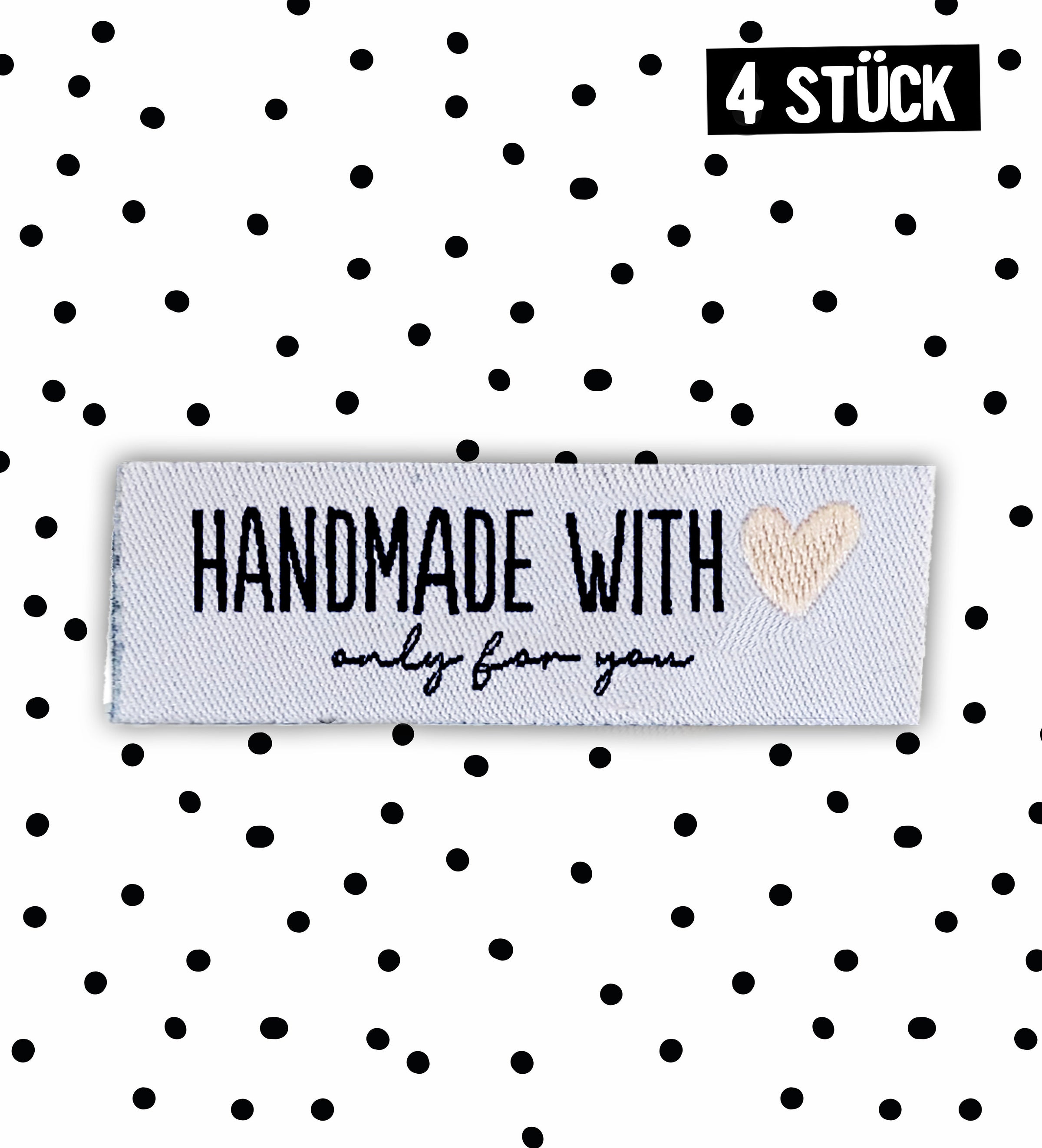 Label *handmade with love* - 4-er Pack