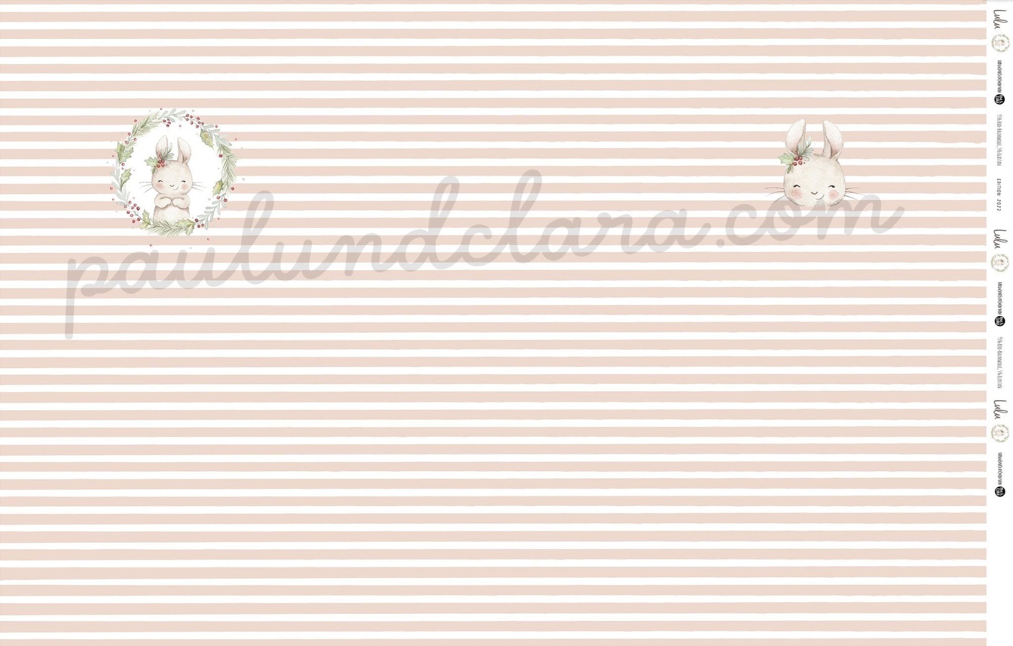 Weihnachts Lulu - XXL Panel inkl Kombi - Rosa *Bio - Jersey* 87cm! - Paul &amp; Clara