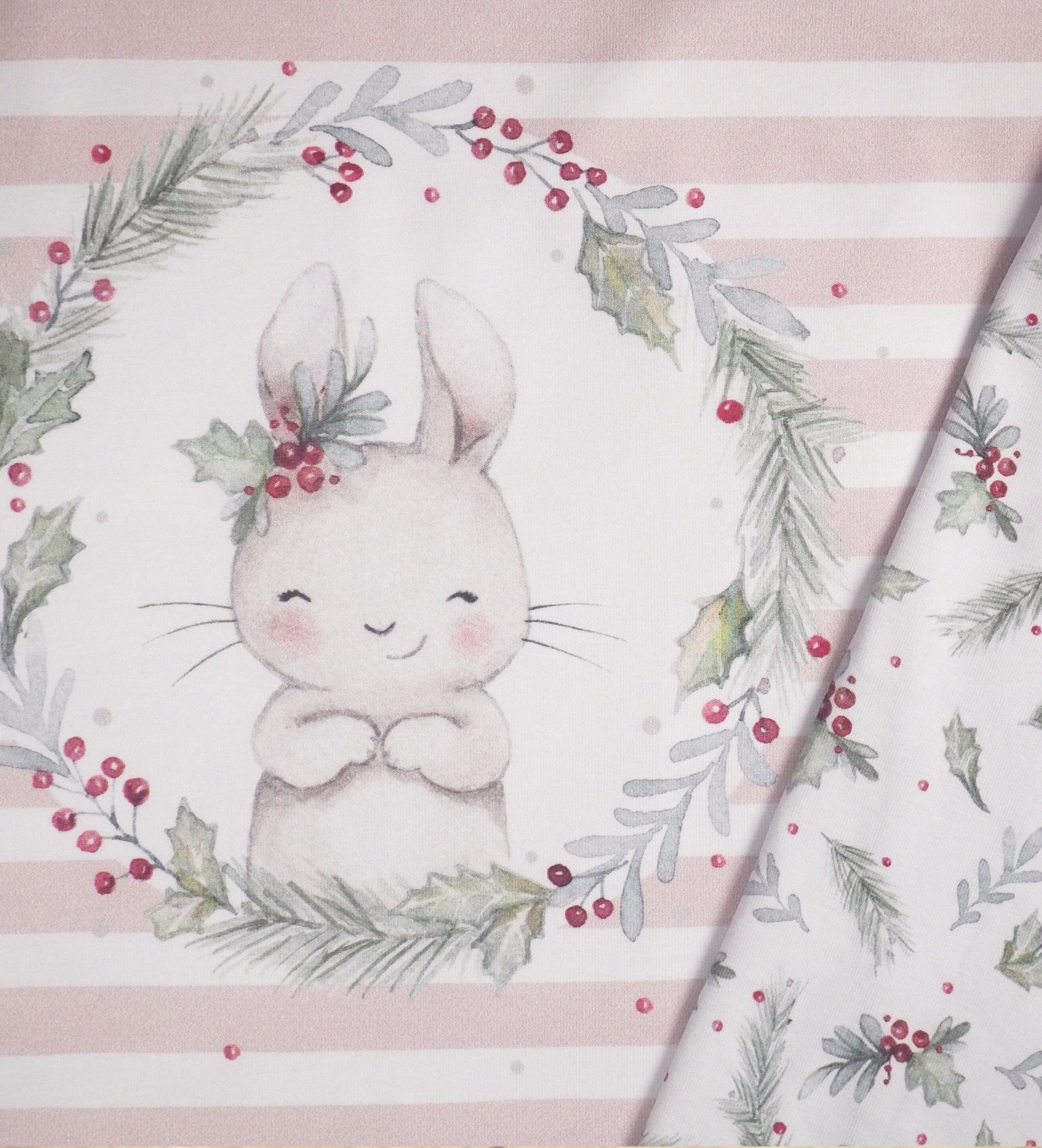 Weihnachts Lulu - XXL Panel inkl Kombi - Rosa *Bio - Jersey* 87cm! - Paul &amp; Clara