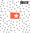 Weblabel * Stern - neon orange * - 4er Pack